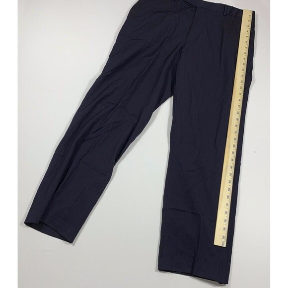 Hugo Boss Mens 33 x 30 Dark Blue Dress Pants Formal Casual Comfort - Picture 3 of 9